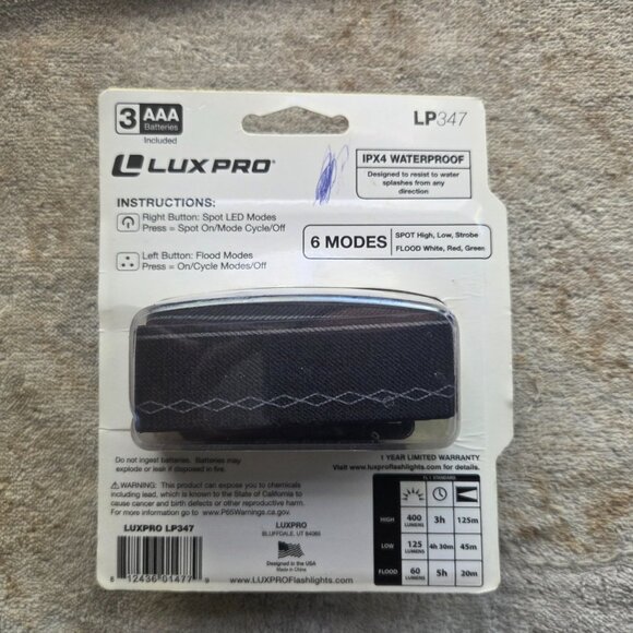 LPE Optics Luxpro LP347 ultra-bright multi-color LED headlamp - Picture 2 of 4